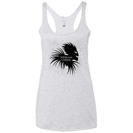 T-Shirts Heather White / X-Small Shinigami Is Coming Women's Triblend Racerback Tank