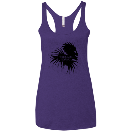 T-Shirts Purple / X-Small Shinigami Is Coming Women's Triblend Racerback Tank