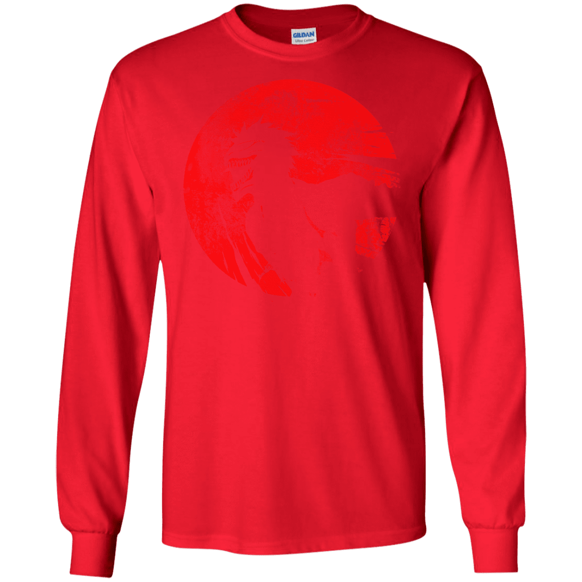 T-Shirts Red / S Shinigami Mask Men's Long Sleeve T-Shirt
