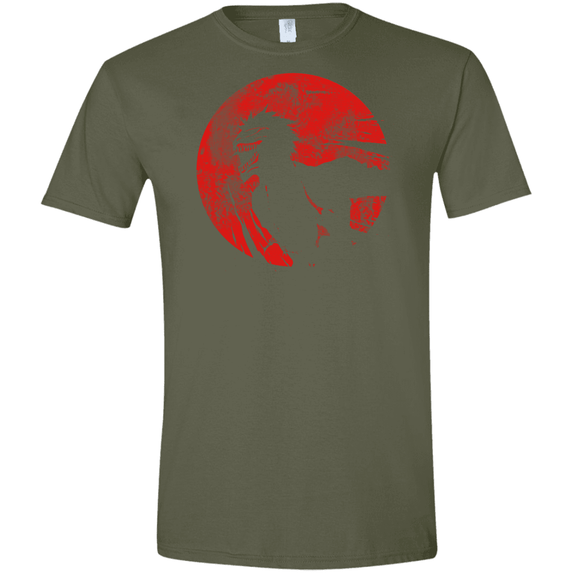 T-Shirts Military Green / S Shinigami Mask Men's Semi-Fitted Softstyle