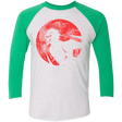 T-Shirts Heather White/Envy / X-Small Shinigami Mask Men's Triblend 3/4 Sleeve