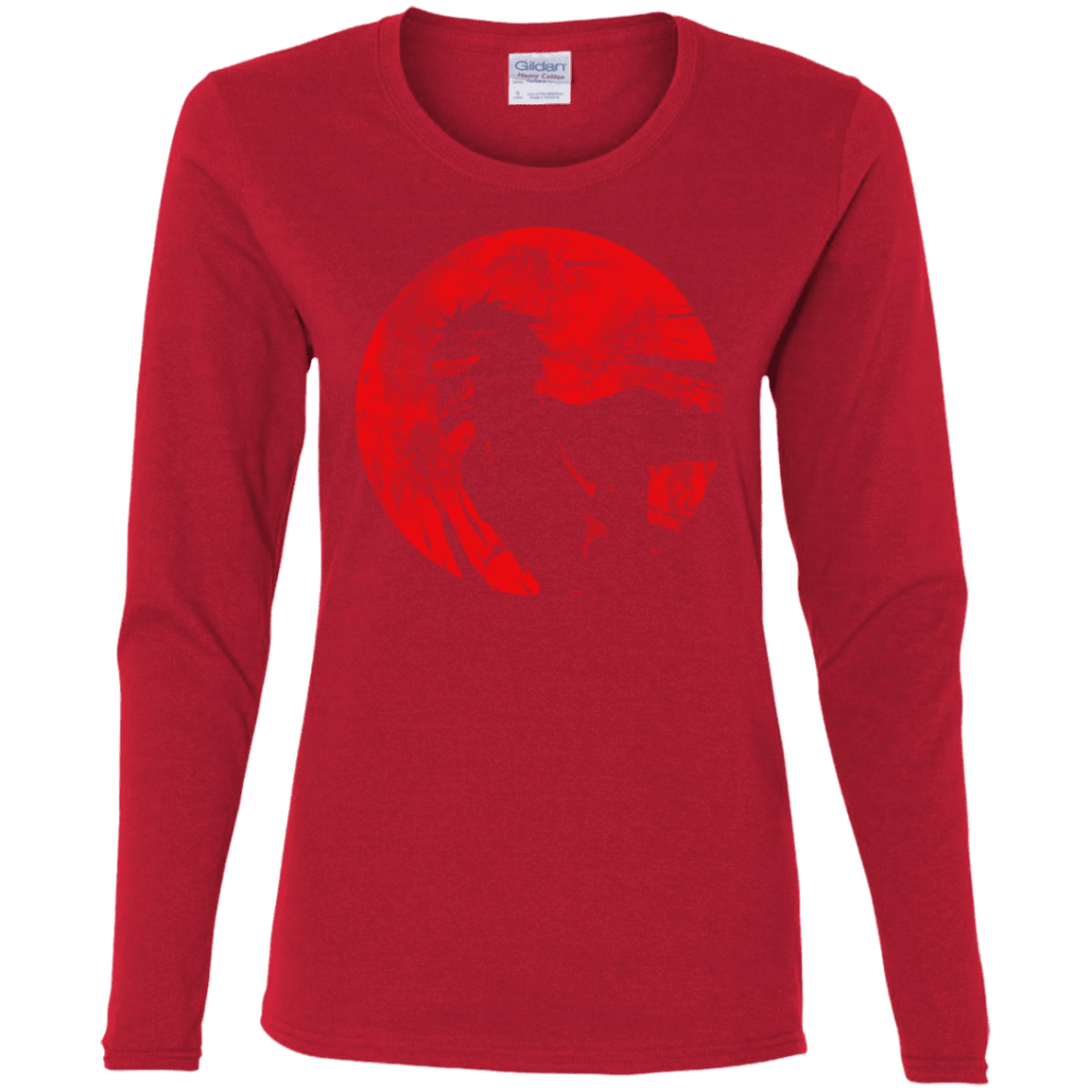 T-Shirts Red / S Shinigami Mask Women's Long Sleeve T-Shirt