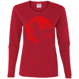 T-Shirts Red / S Shinigami Mask Women's Long Sleeve T-Shirt