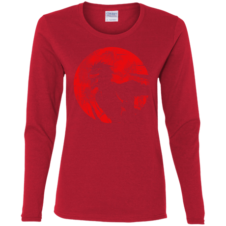 T-Shirts Red / S Shinigami Mask Women's Long Sleeve T-Shirt