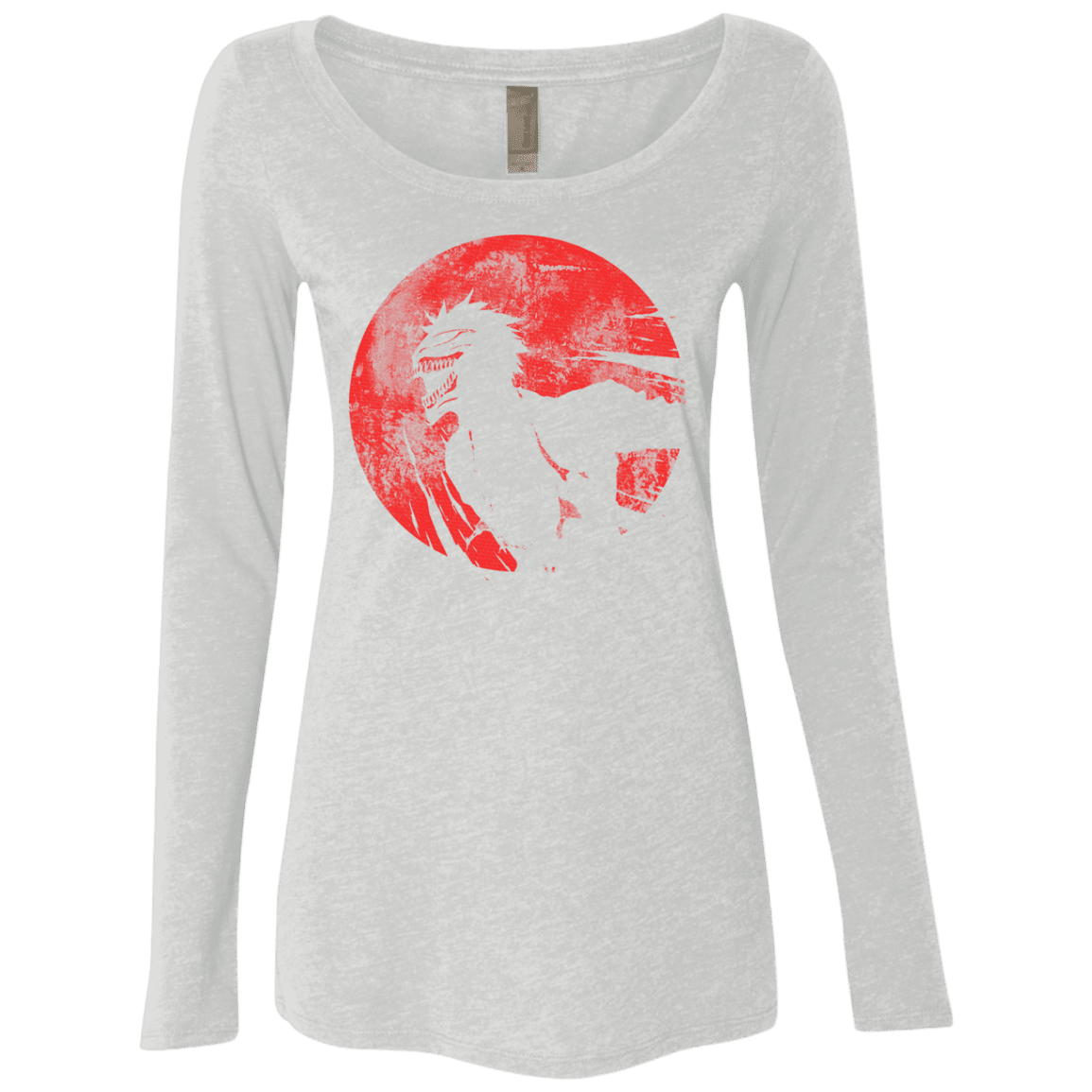 T-Shirts Heather White / S Shinigami Mask Women's Triblend Long Sleeve Shirt