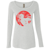 T-Shirts Heather White / S Shinigami Mask Women's Triblend Long Sleeve Shirt