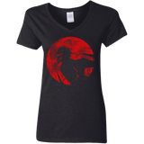 T-Shirts Black / S Shinigami Mask Women's V-Neck T-Shirt