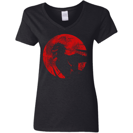 T-Shirts Black / S Shinigami Mask Women's V-Neck T-Shirt