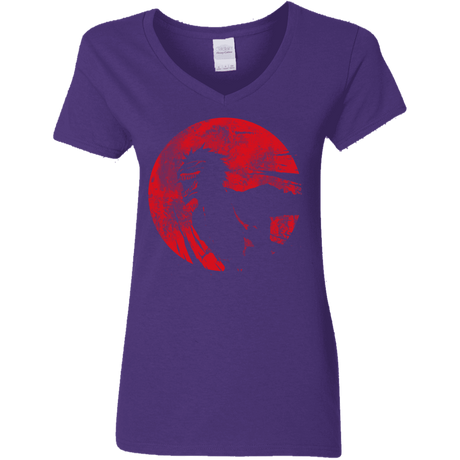 T-Shirts Purple / S Shinigami Mask Women's V-Neck T-Shirt