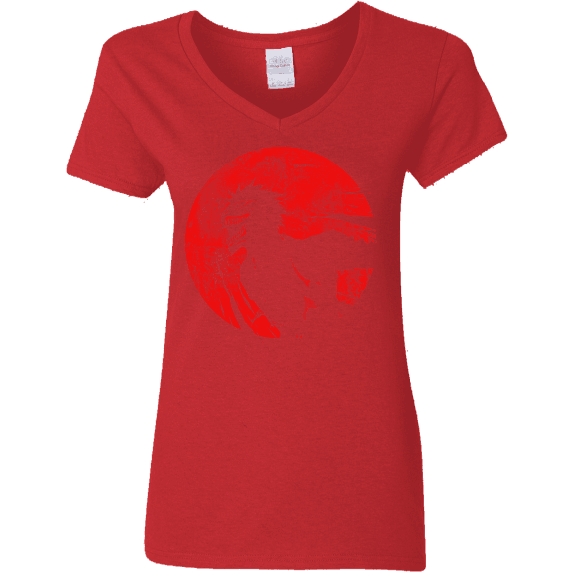 T-Shirts Red / S Shinigami Mask Women's V-Neck T-Shirt