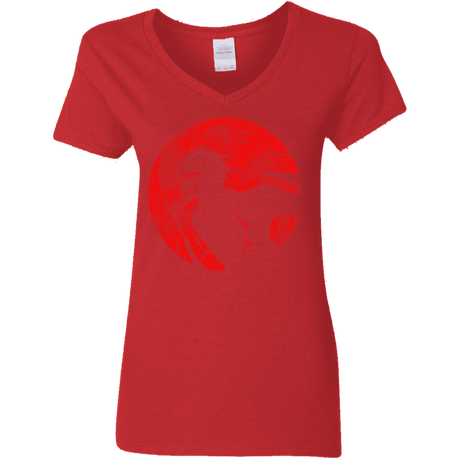 T-Shirts Red / S Shinigami Mask Women's V-Neck T-Shirt