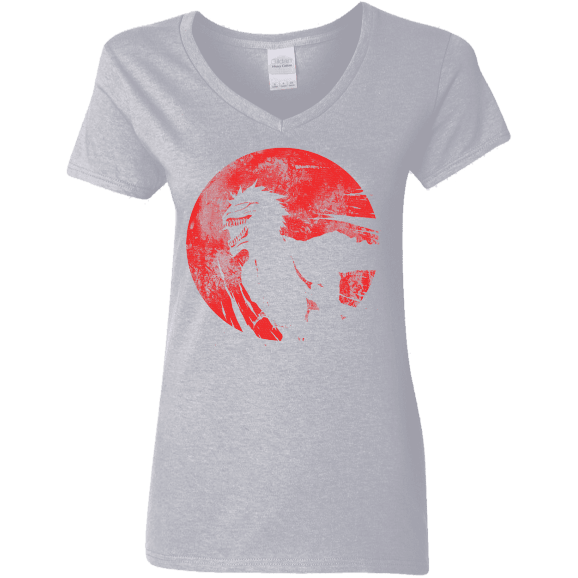T-Shirts Sport Grey / S Shinigami Mask Women's V-Neck T-Shirt