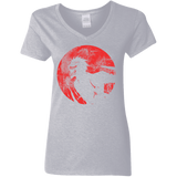 T-Shirts Sport Grey / S Shinigami Mask Women's V-Neck T-Shirt