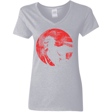 T-Shirts Sport Grey / S Shinigami Mask Women's V-Neck T-Shirt