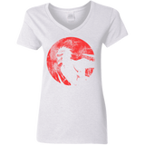 T-Shirts White / S Shinigami Mask Women's V-Neck T-Shirt