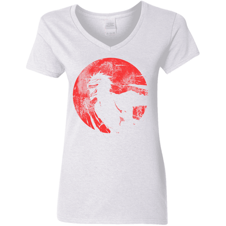 T-Shirts White / S Shinigami Mask Women's V-Neck T-Shirt