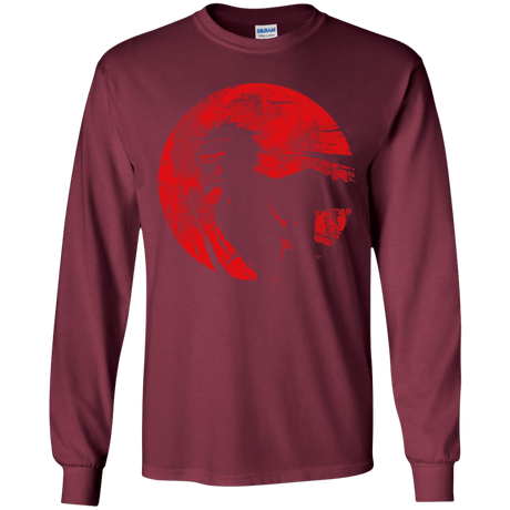 T-Shirts Maroon / YS Shinigami Mask Youth Long Sleeve T-Shirt