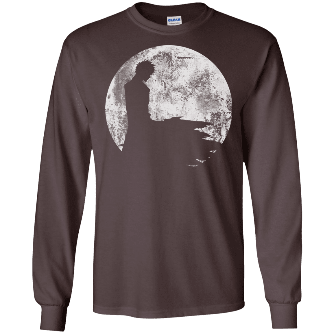 T-Shirts Dark Chocolate / S Shinigami Moon Men's Long Sleeve T-Shirt