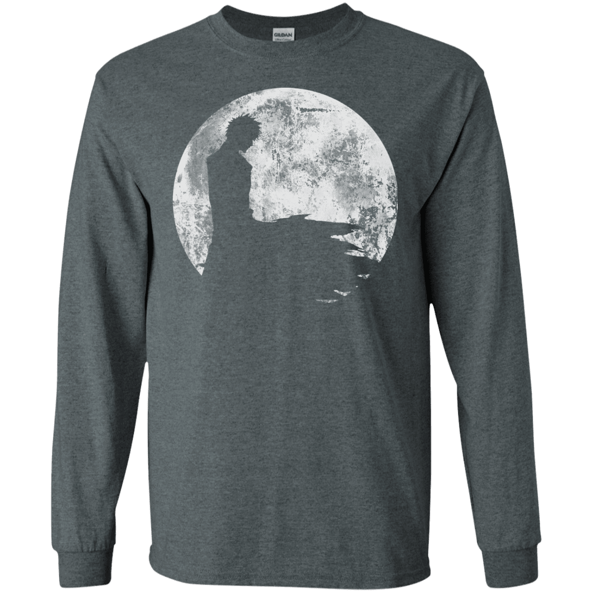 T-Shirts Dark Heather / S Shinigami Moon Men's Long Sleeve T-Shirt