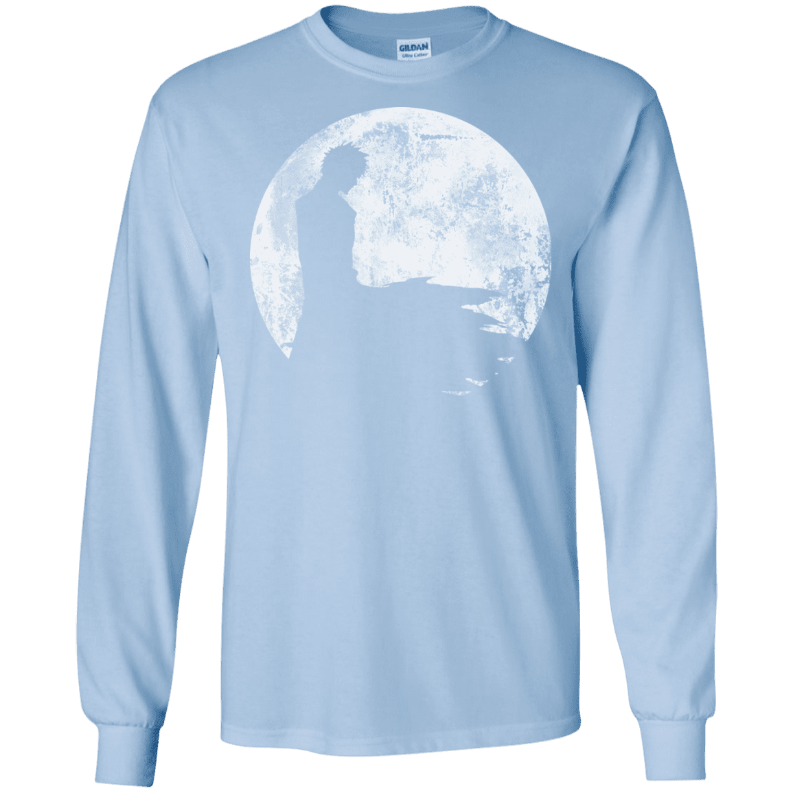 T-Shirts Light Blue / S Shinigami Moon Men's Long Sleeve T-Shirt