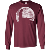 T-Shirts Maroon / S Shinigami Moon Men's Long Sleeve T-Shirt