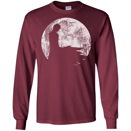 T-Shirts Maroon / S Shinigami Moon Men's Long Sleeve T-Shirt