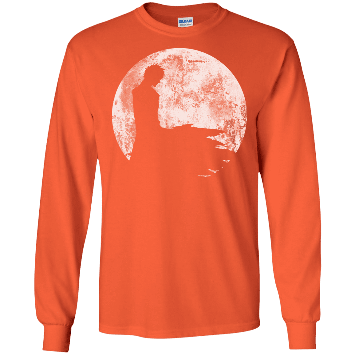 T-Shirts Orange / S Shinigami Moon Men's Long Sleeve T-Shirt