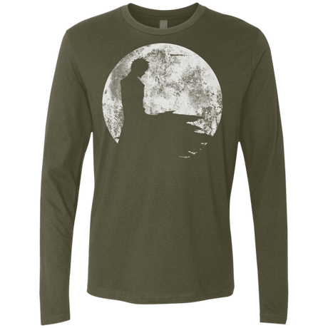 T-Shirts Military Green / S Shinigami Moon Men's Premium Long Sleeve