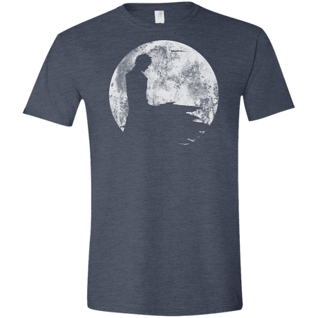T-Shirts Heather Navy / S Shinigami Moon Men's Semi-Fitted Softstyle