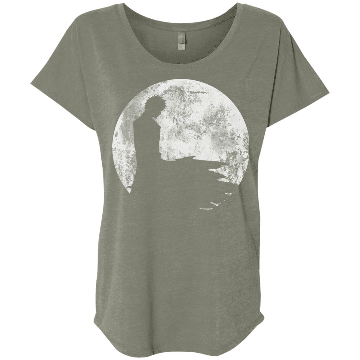 T-Shirts Venetian Grey / X-Small Shinigami Moon Triblend Dolman Sleeve