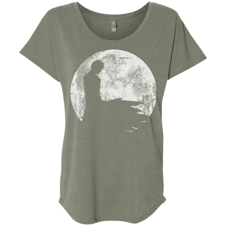 T-Shirts Venetian Grey / X-Small Shinigami Moon Triblend Dolman Sleeve