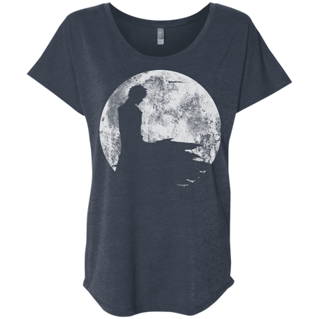 T-Shirts Vintage Navy / X-Small Shinigami Moon Triblend Dolman Sleeve