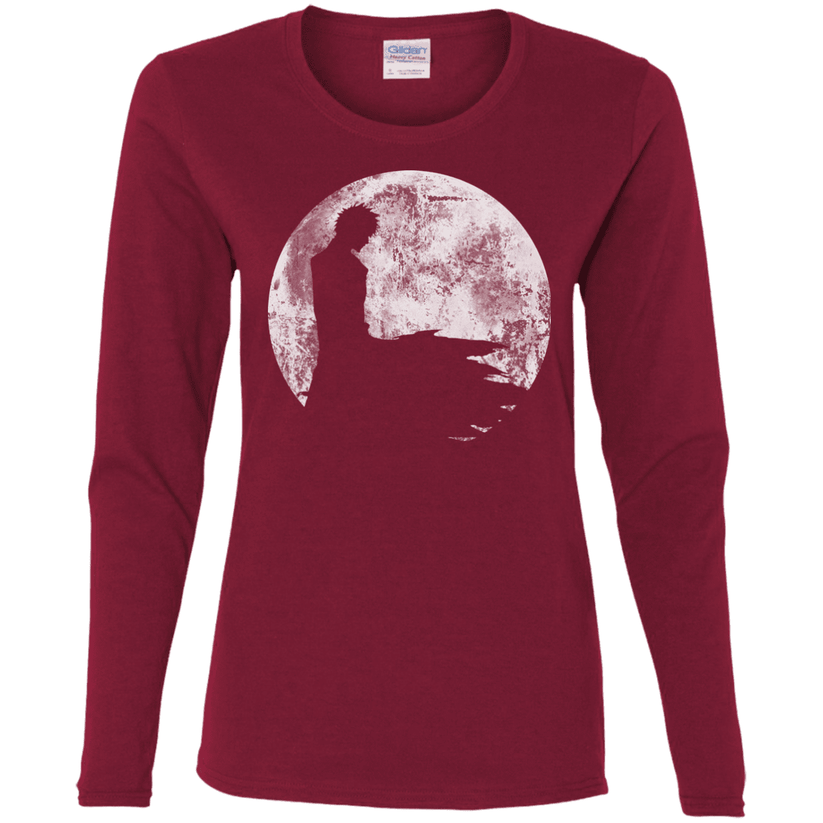 T-Shirts Cardinal / S Shinigami Moon Women's Long Sleeve T-Shirt