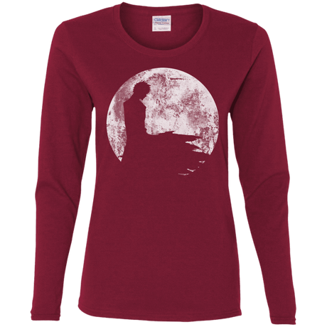 T-Shirts Cardinal / S Shinigami Moon Women's Long Sleeve T-Shirt