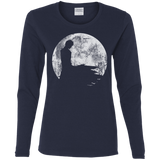 T-Shirts Navy / S Shinigami Moon Women's Long Sleeve T-Shirt