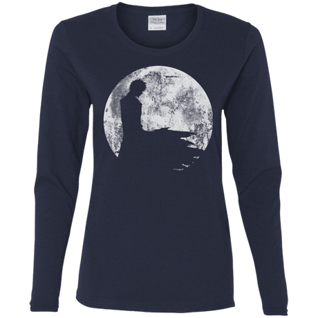 T-Shirts Navy / S Shinigami Moon Women's Long Sleeve T-Shirt