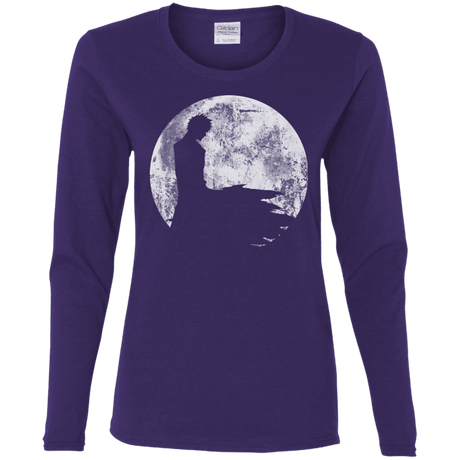 T-Shirts Purple / S Shinigami Moon Women's Long Sleeve T-Shirt