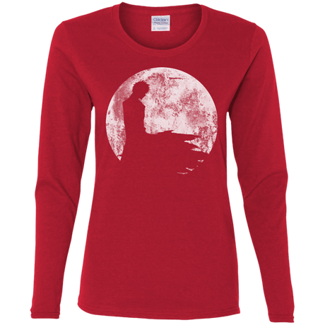 T-Shirts Red / S Shinigami Moon Women's Long Sleeve T-Shirt