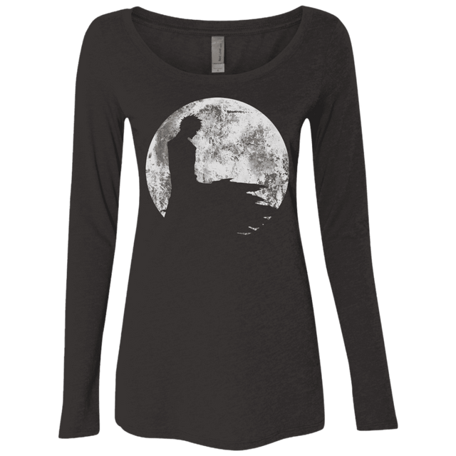 T-Shirts Vintage Black / S Shinigami Moon Women's Triblend Long Sleeve Shirt