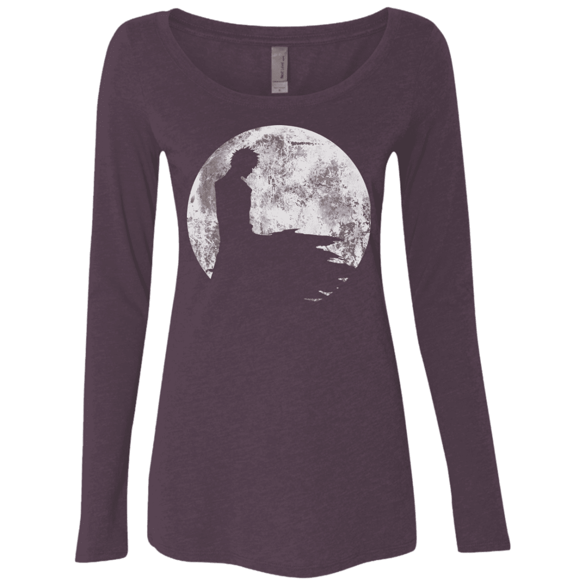 T-Shirts Vintage Purple / S Shinigami Moon Women's Triblend Long Sleeve Shirt
