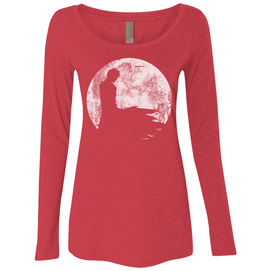 T-Shirts Vintage Red / S Shinigami Moon Women's Triblend Long Sleeve Shirt
