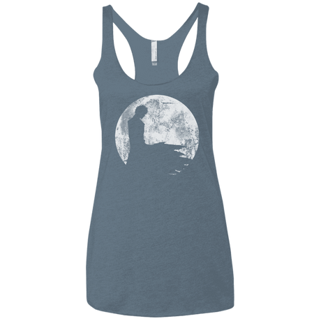 T-Shirts Indigo / X-Small Shinigami Moon Women's Triblend Racerback Tank