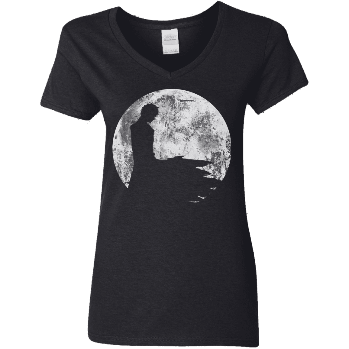 T-Shirts Black / S Shinigami Moon Women's V-Neck T-Shirt