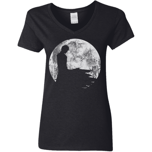 T-Shirts Black / S Shinigami Moon Women's V-Neck T-Shirt