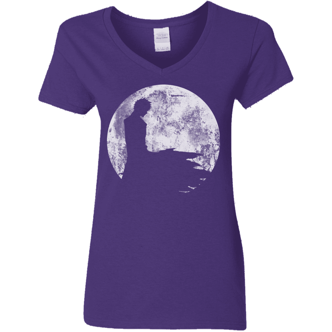 T-Shirts Purple / S Shinigami Moon Women's V-Neck T-Shirt