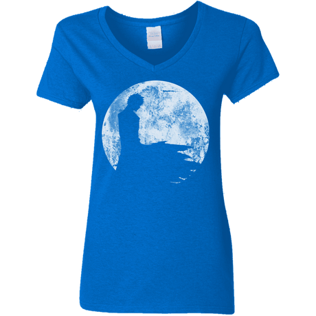 T-Shirts Royal / S Shinigami Moon Women's V-Neck T-Shirt