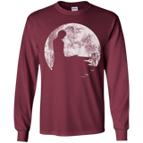 T-Shirts Maroon / YS Shinigami Moon Youth Long Sleeve T-Shirt