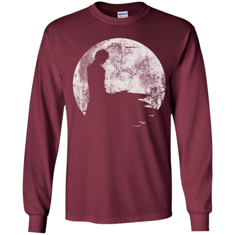 T-Shirts Maroon / YS Shinigami Moon Youth Long Sleeve T-Shirt