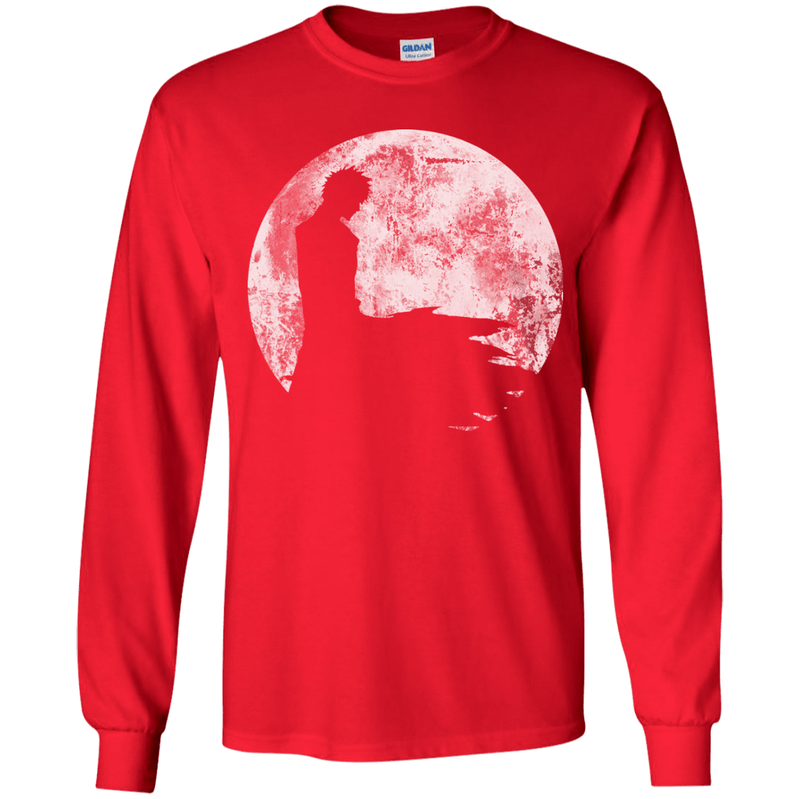 T-Shirts Red / YS Shinigami Moon Youth Long Sleeve T-Shirt