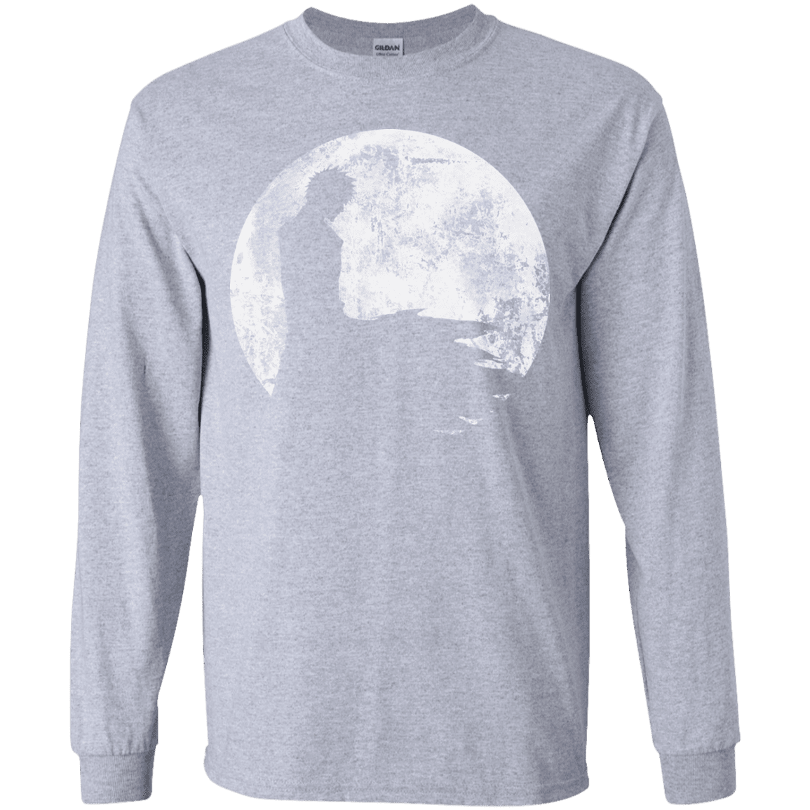 T-Shirts Sport Grey / YS Shinigami Moon Youth Long Sleeve T-Shirt